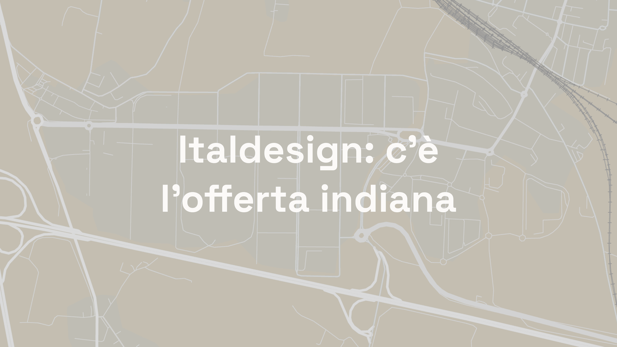 Italdesign: c'è l'offerta indiana