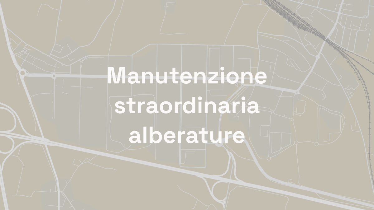 Lavori di manutenzione straordinaria alberature – 26 e 27 Marzo