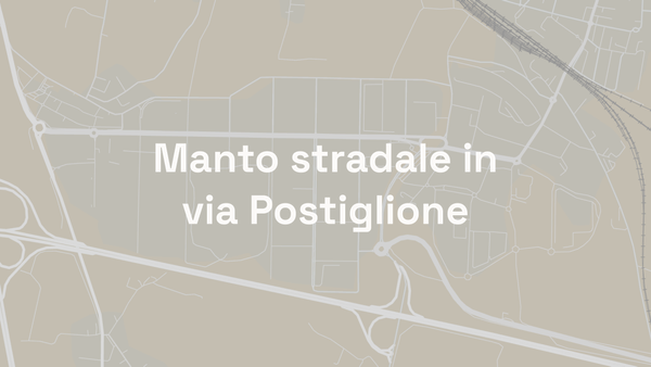 Rifacimento del manto stradale su entrambi i lati di Via Postiglione